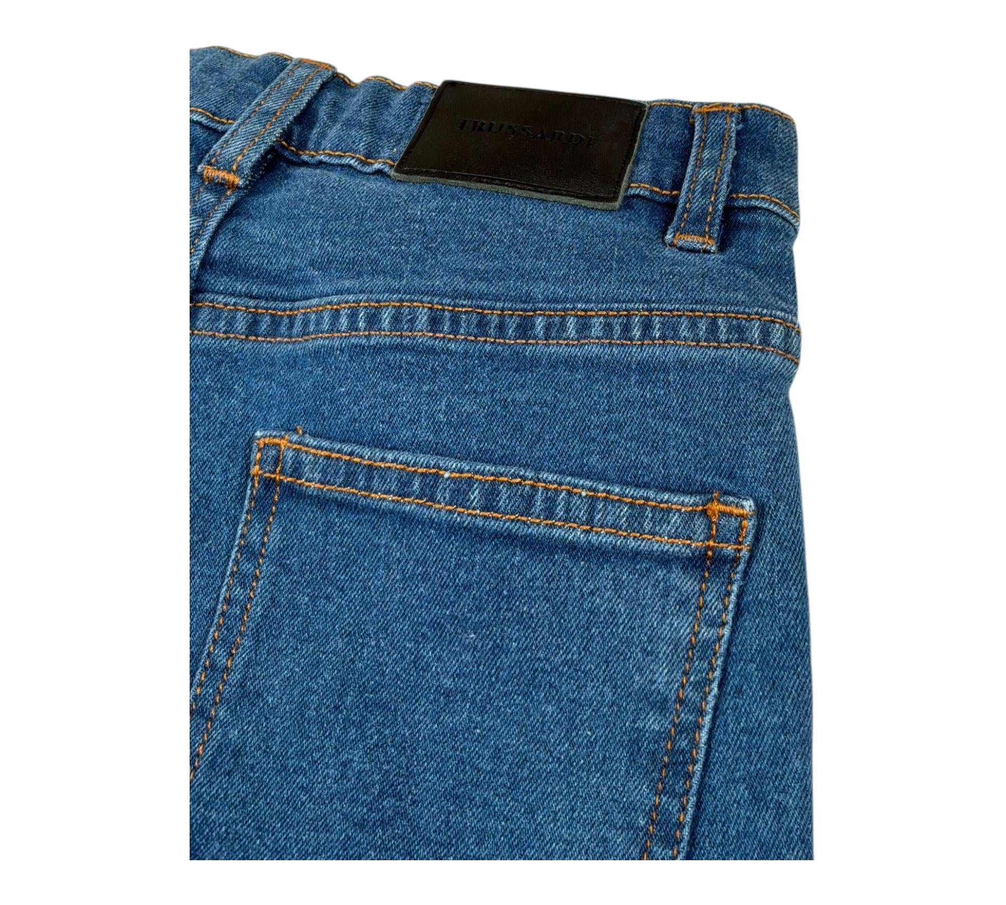 Trussardi Jeans Tinta Unita con Girovita Regolabile per Bambino TBP26040JE BLU TRUSSARDI 