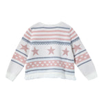 LIU JO maglia girocollo tinta unita con stampe in contrasto Bianco per Neonata KF4095 BIANCO LIU JO 