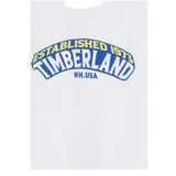 Timberland T-Shirt Girocollo Tinta Unita con Logo per Bambino T60430 BIANCO TIMBERLAND 