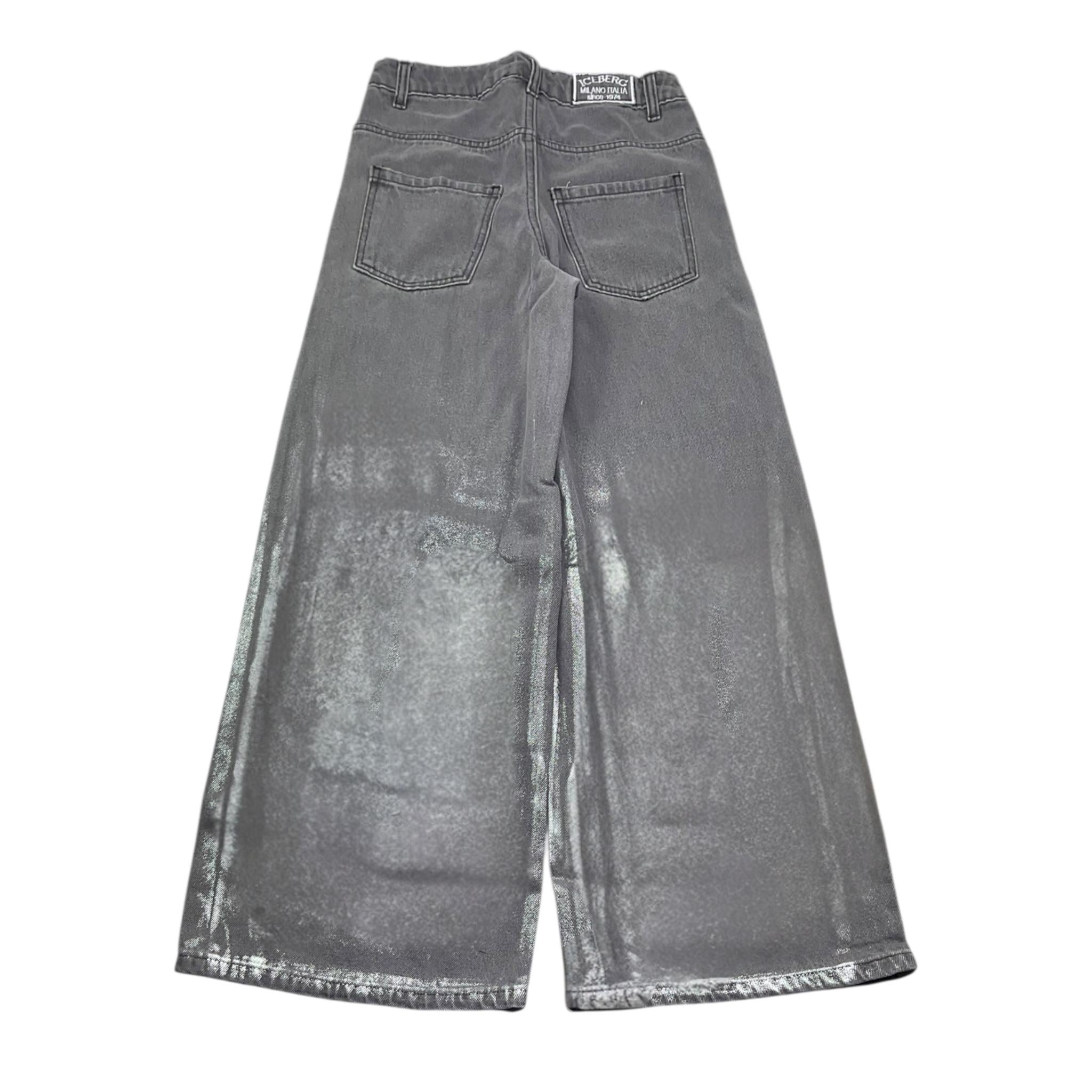 Iceberg Jeans Tinta Unita con Girovita Regolabile per Bambina PTICE5154J NERO ICEBERG 