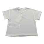 Emporio Armani T-Shirt Girocollo Tinta Unita con Logo per Neonato EB000375 PANNA EMPORIO ARMANI 