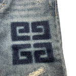 Givenchy Bermuda Tinta Unita In Denim con Logo per Bambino H30131 AZZURRO GIVENCHY 