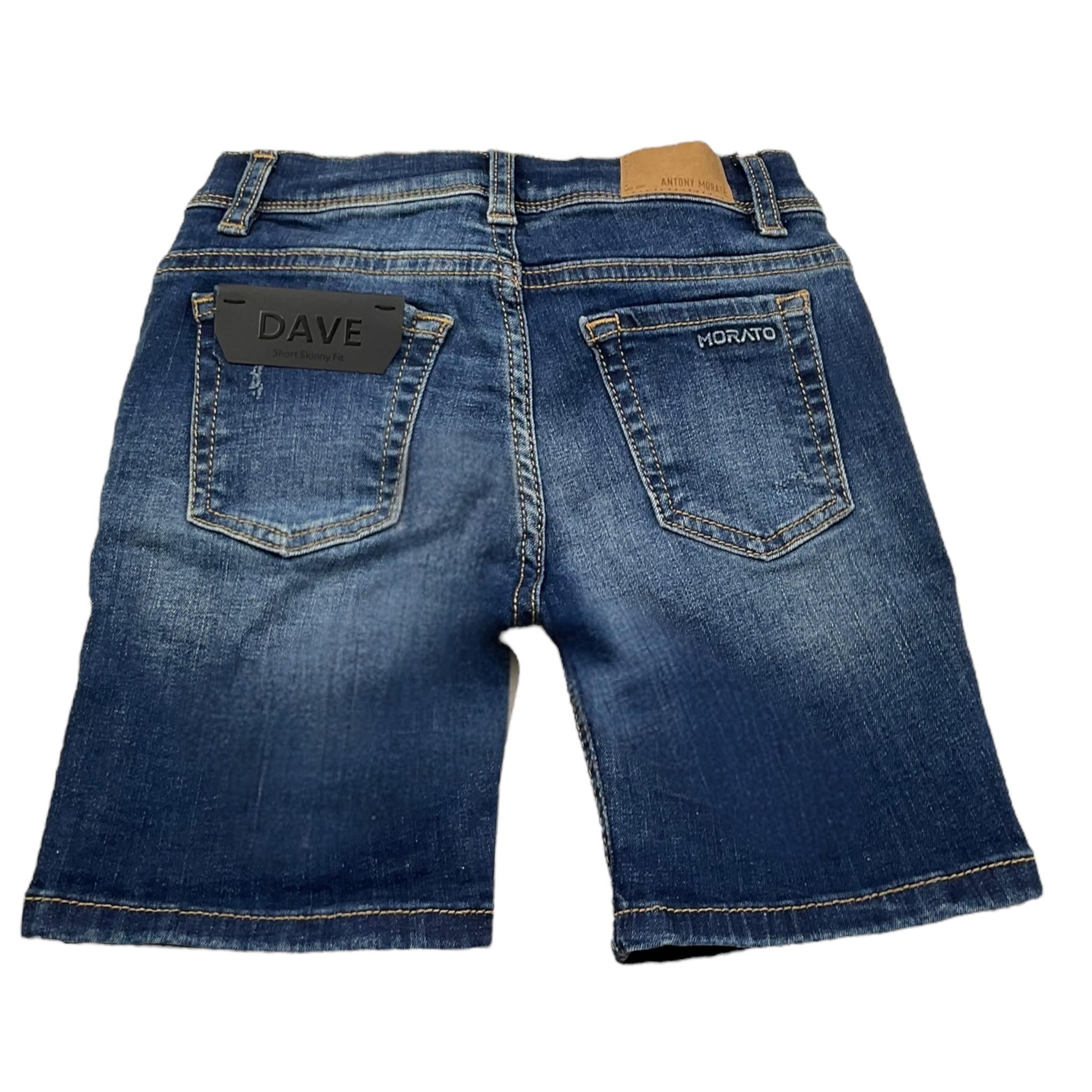 Antony Morato Bermuda Tinta Unita In Denim per Bambino MKDS00028 BLU ANTONY MORATO 