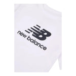 New Balance T-Shirt Girocollo Tinta Unita con Stampa Logo per Bambino LAKB0009 BIANCO NEW BALANCE 