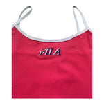 Fila Top Bretelline Tinta Unita con Logo per Bambina FAT0642 ROSA FILA 