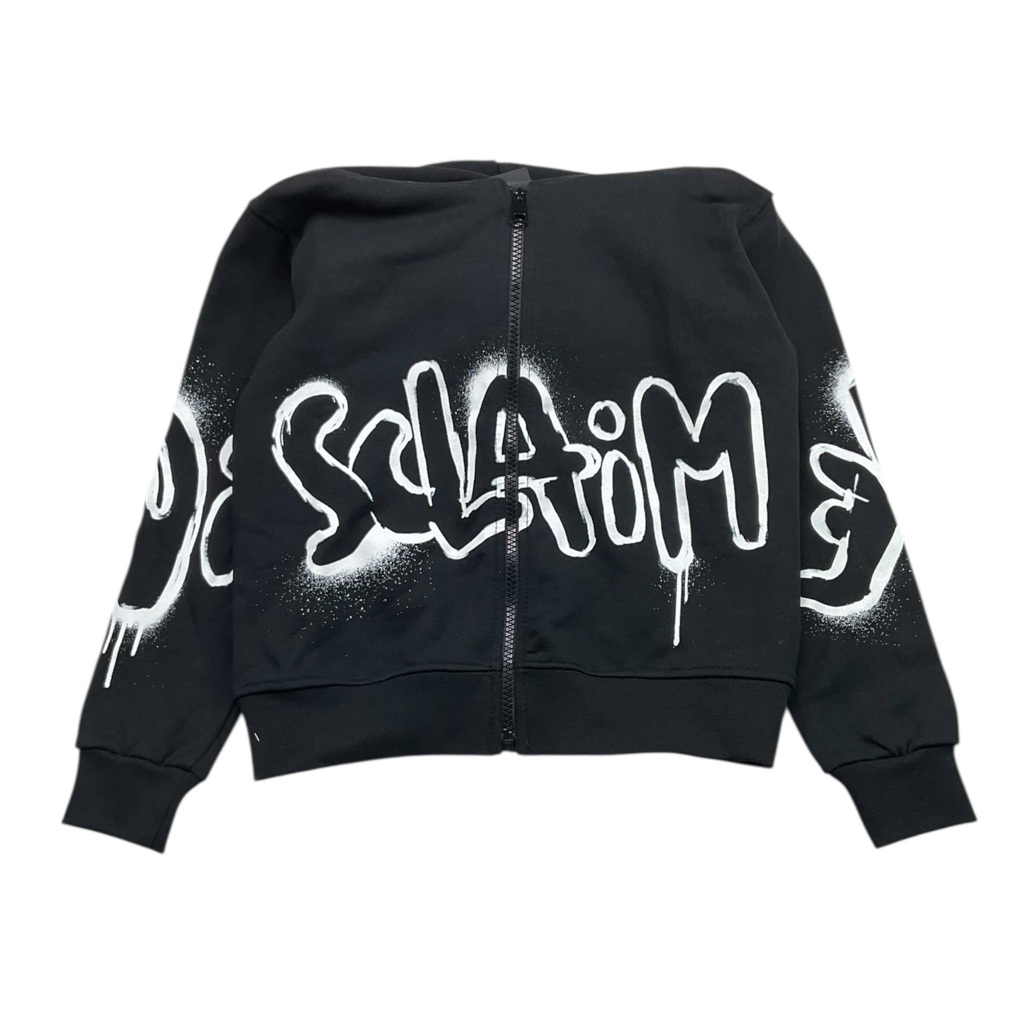 DISCLAIMER felpa tinta unita con cappuccio e zip Nero per Bambino JHRFGI NERO DISCLAIMER 