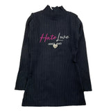 ODI ET AMO abito manica lunga tinta unita con ricami Nero per Bambina ODJDR15359 NERO ODI ET AMO 