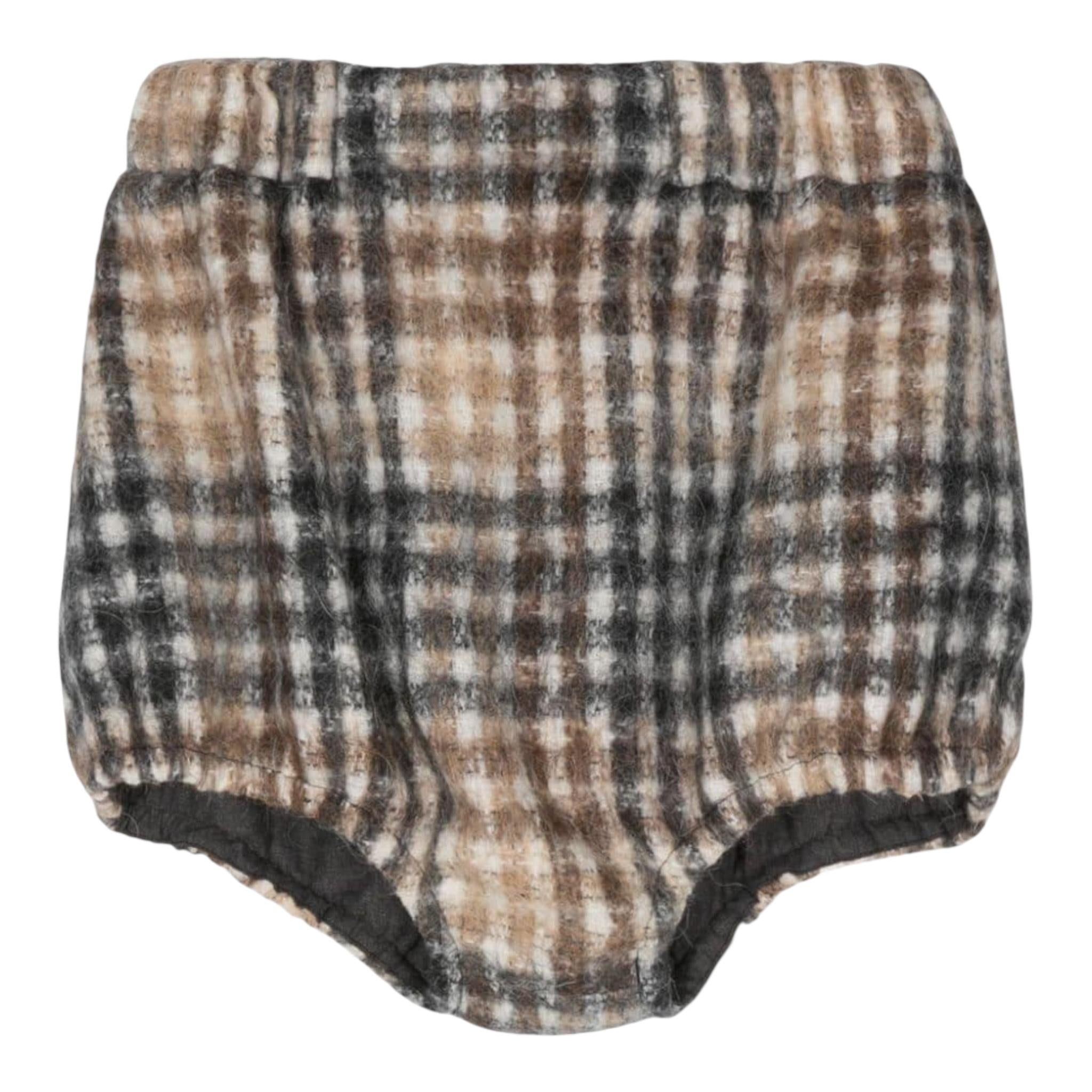 DOU DOU culotte fantasia quadri cn logo Beige per Bambina DV6B09X BEIGE DOU DOU 