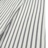 Please Pantalone Tinta Unita Modello A Palazzo con Fantasia A Righe per Bambina PE32131G73 BIANCO PLEASE 