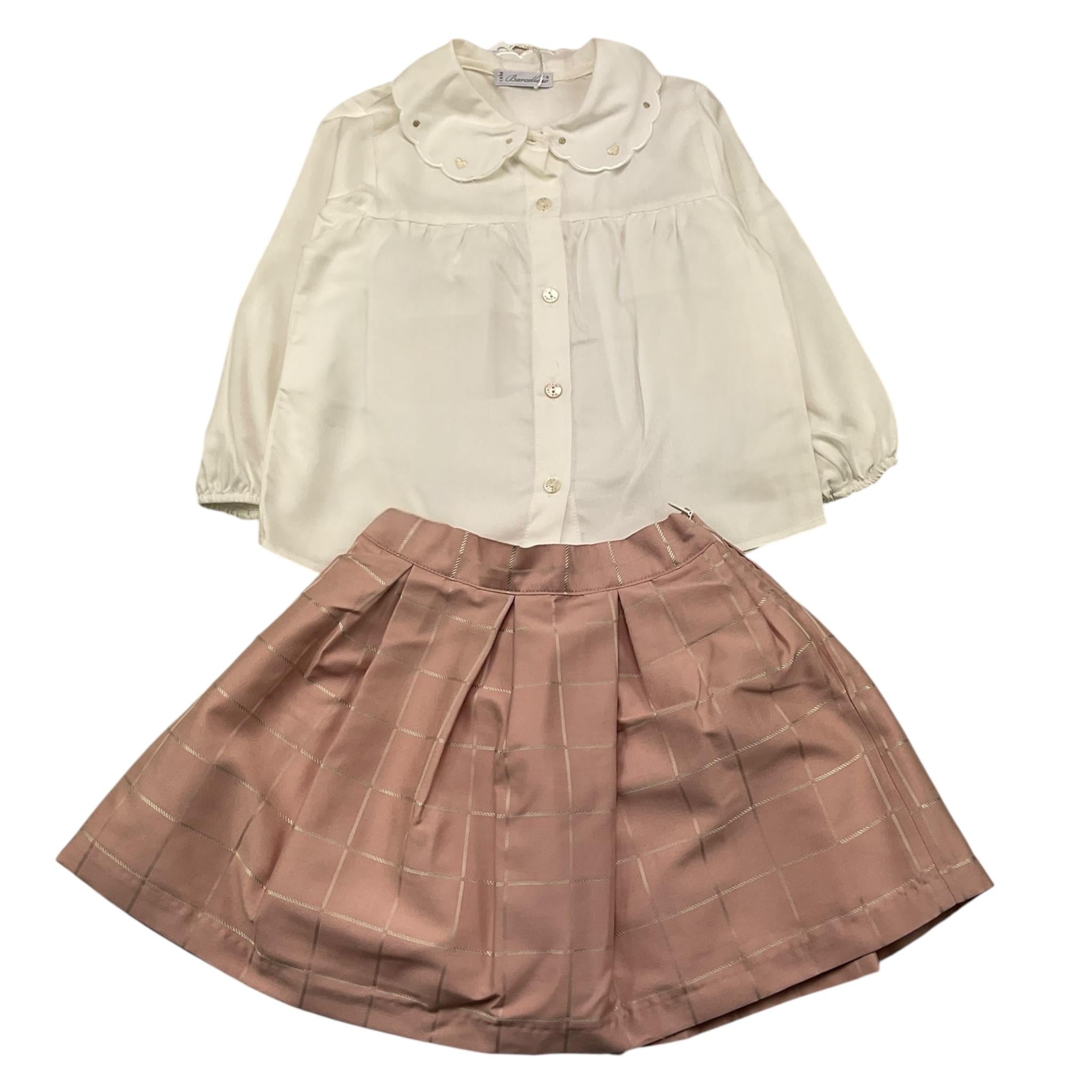 BARCELLINO completo 2 pezzi camicia-gonna Bianco/rosa per Neonata 116217X BIANCO/ROSA BARCELLINO 