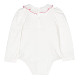 Monnalisa Body Tinta Unita con Colletto per Neonata 37D300 BIANCO MONNALISA 