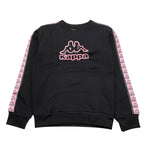 KAPPA felpa girocollo tinta unita con stampa Nero per Bambina 341Y16W NERO KAPPA 