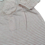 Barcellino Tutina Tinta Unita con Fantasia A Righe per Neonata 120901 ROSA BARCELLINO 