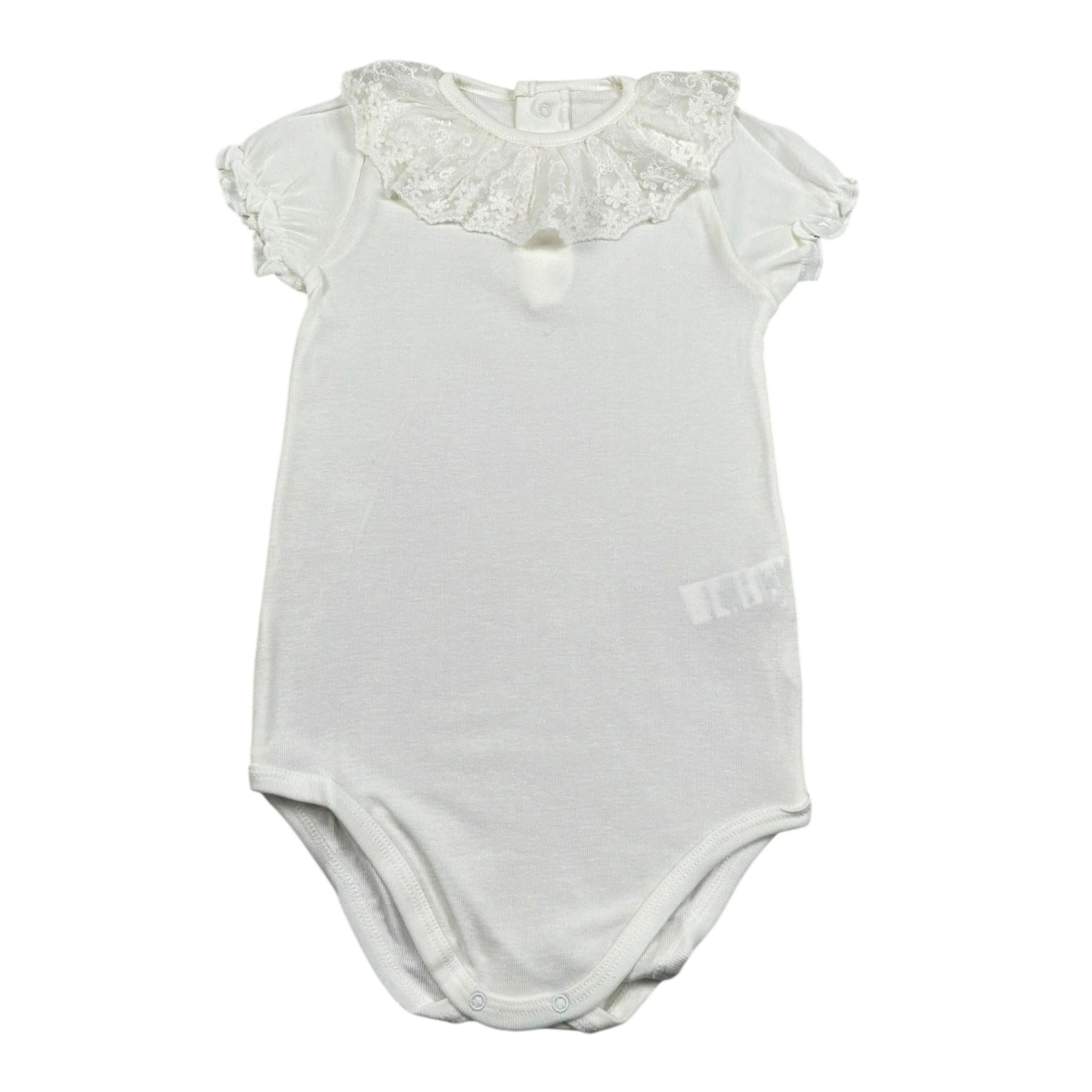 Calamaro Body Mezza Manica Tinta Unita con Colletto per Bambina 19109J PANNA CALAMARO 