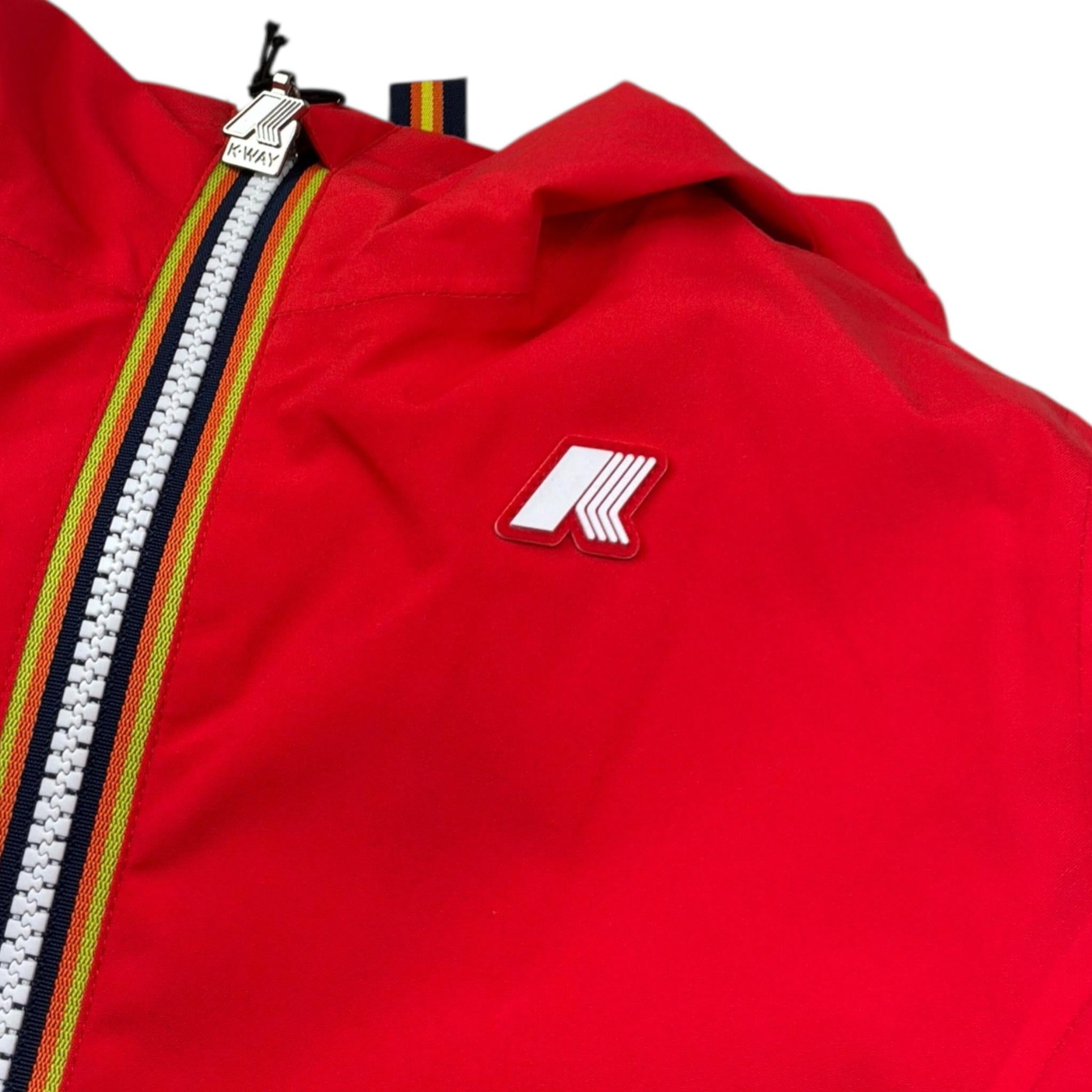 K-Way Giubbino Tinta Unita con Zip E Cappuccio per Bambina K2148NWX ROSSO K-WAY 