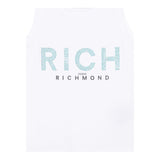 John Richmond Canotta Tinta Unita con Brillantini per Bambina RGP25133CN BIANCO JOHN RICHMOND 