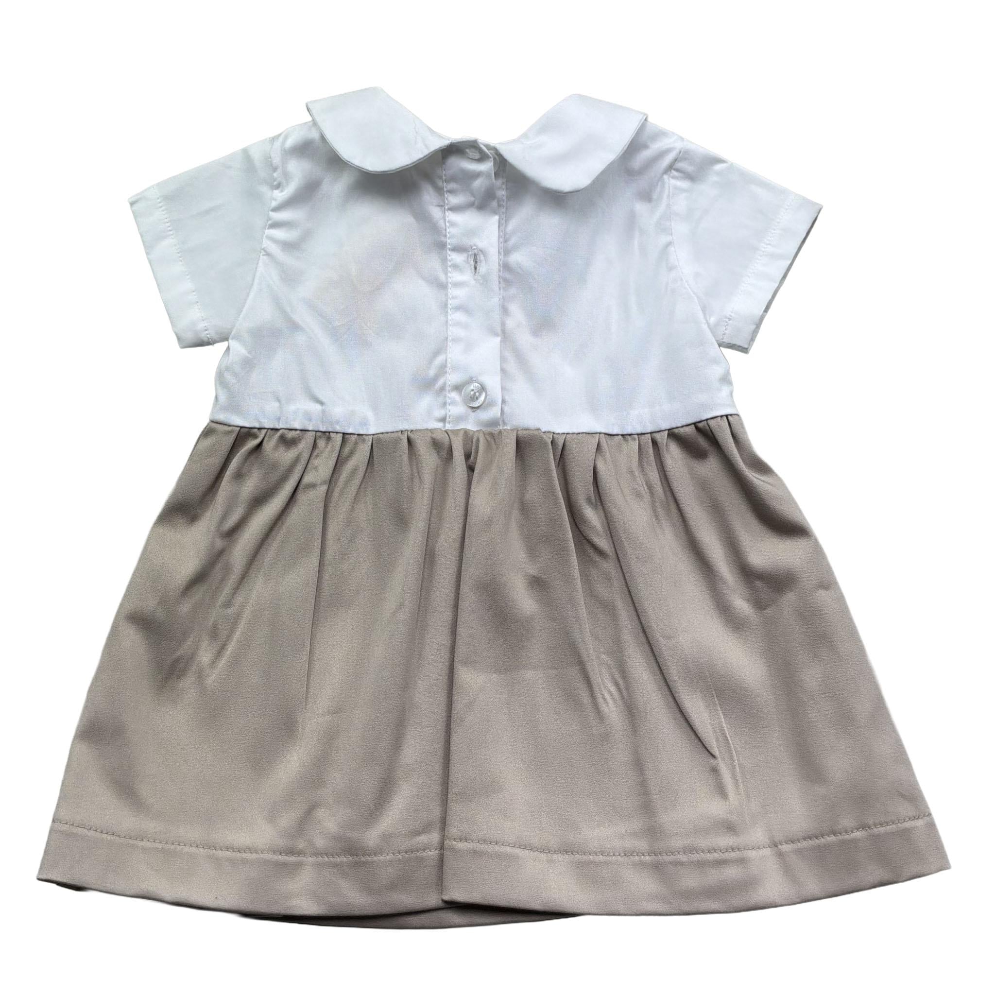 Trussardi Abito Mezza Manica Bicolore per Neonata TIP26113VE BIANCO/BEIGE TRUSSARDI 