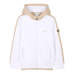 Boss Felpa con Zip E Cappuccio Bicolore per Bambino J51965 BIANCO/BEIGE BOSS 