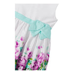 Mayoral Abito Tinta Unita con Fantasia Fiori per Bambina 3915 BIANCO MAYORAL 