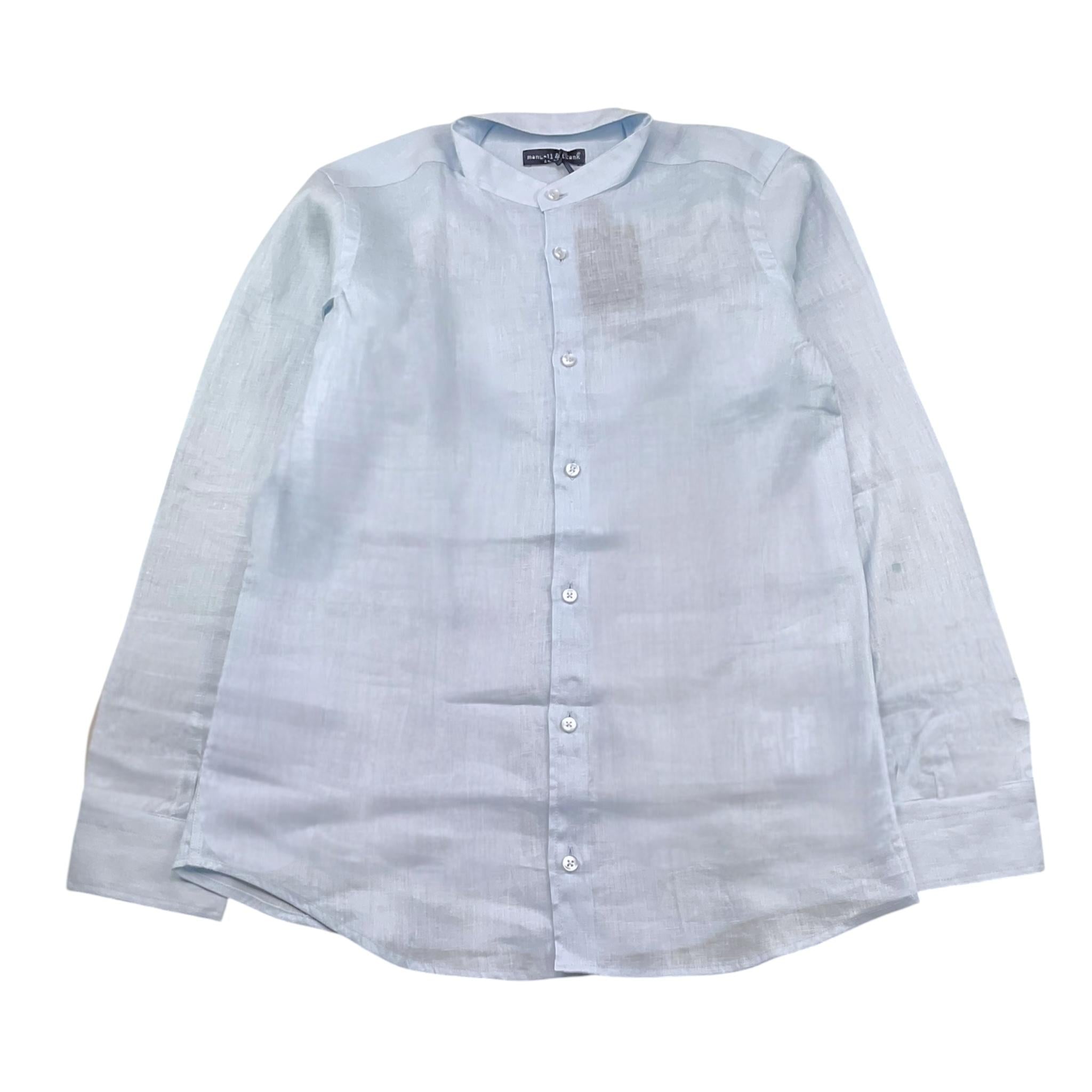 Manuel & Frank Camicia Tinta Unita con Colletto Coreano per Bambino MF3059R AZZURRO MANUEL & FRANK 