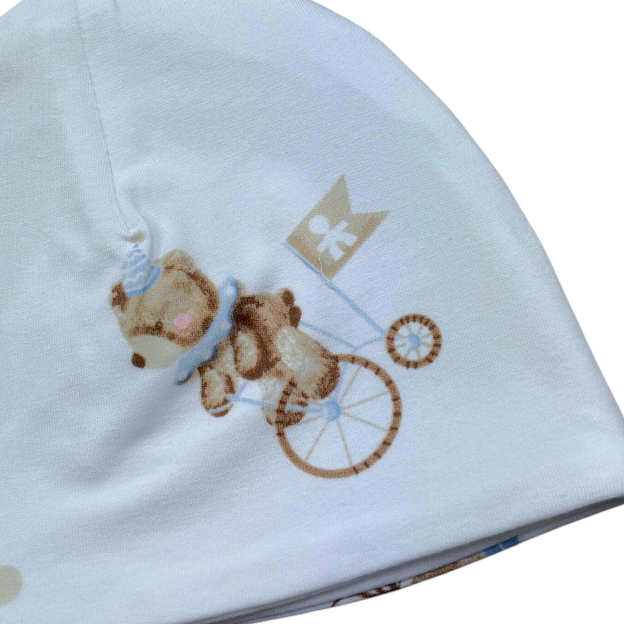 Le Bebe' Cappello Tinta Unita con Stampa per Neonato LBB5268 BIANCO LE BEBE' 