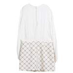 Elisabetta Franchi Abito Manica Lunga con Stampe Logo per Bambina EFAB589 BIANCO ELISABETTA FRANCHI 
