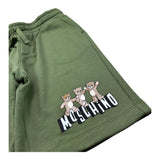 Moschino Bermuda Tinta Unita con Stampa per Bambino HUQ02M VERDE MOSCHINO 