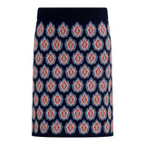 ETRO gonna tinta unita con fantasia Blu per Bambina GV7A30 BLU ETRO 