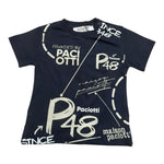 Cesare Paciotti T-Shirt Gitocollo Tinta Unita con Stampa per Neonato TSP0139N BLU CESARE PACIOTTI 