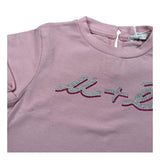 M+E' T-Shirt Girocollo tinta unita con Stampa Rosa per Neonata UE1405 ROSA M+E' 