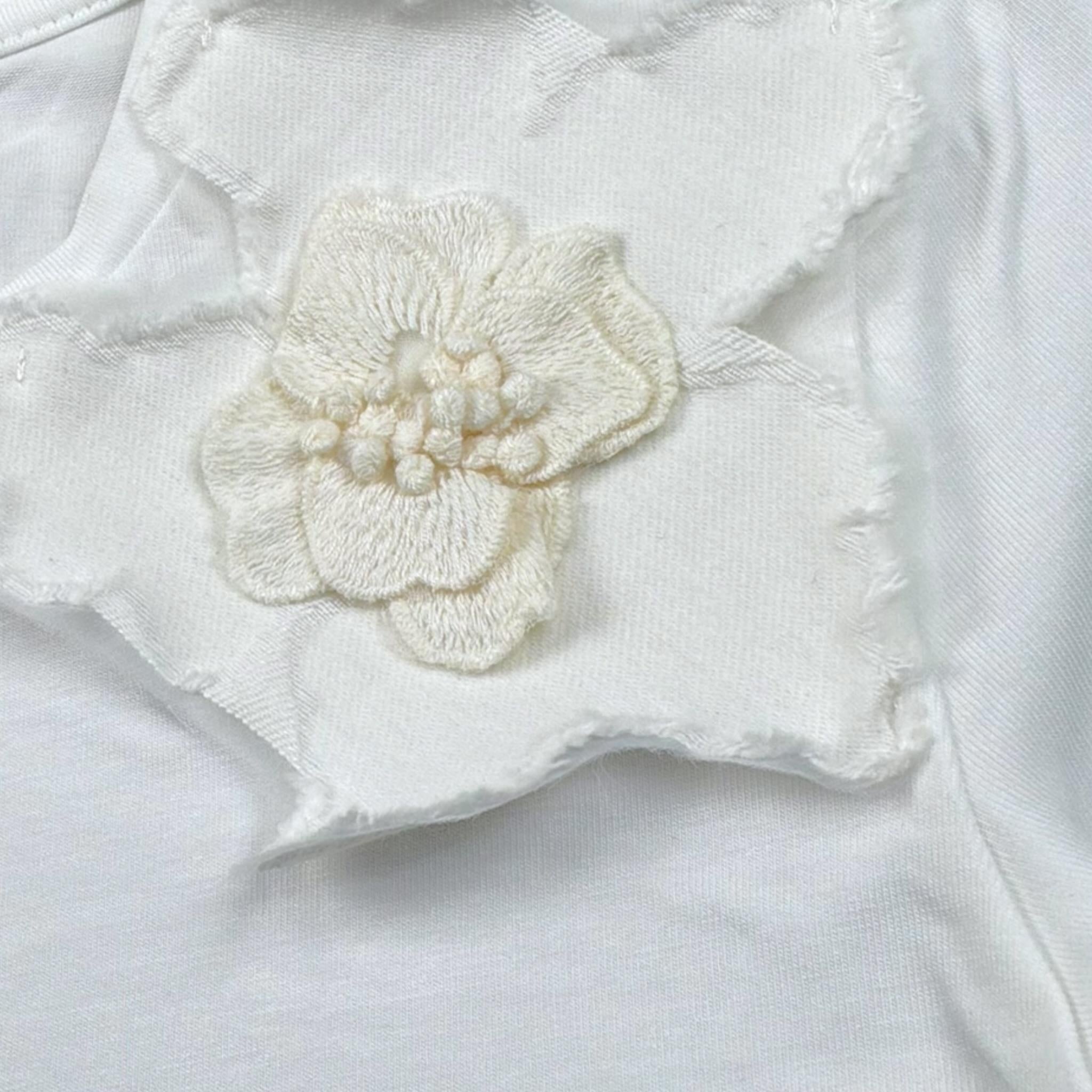 Please T-Shirt Tinta Unita con Applicazioni per Bambina MB23032G73 BIANCO PLEASE 