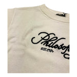 Philosophy Maglia Giromanica Tinta Unita con Stampa per Bambina I9E308X PANNA PHILOSOPHY 