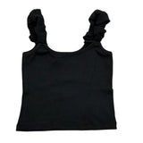 Lu Lu By Miss Grant Top Tinta Unita A Bretelle per Bambina LL3501 NERO LU LU BY MISS GRANT 