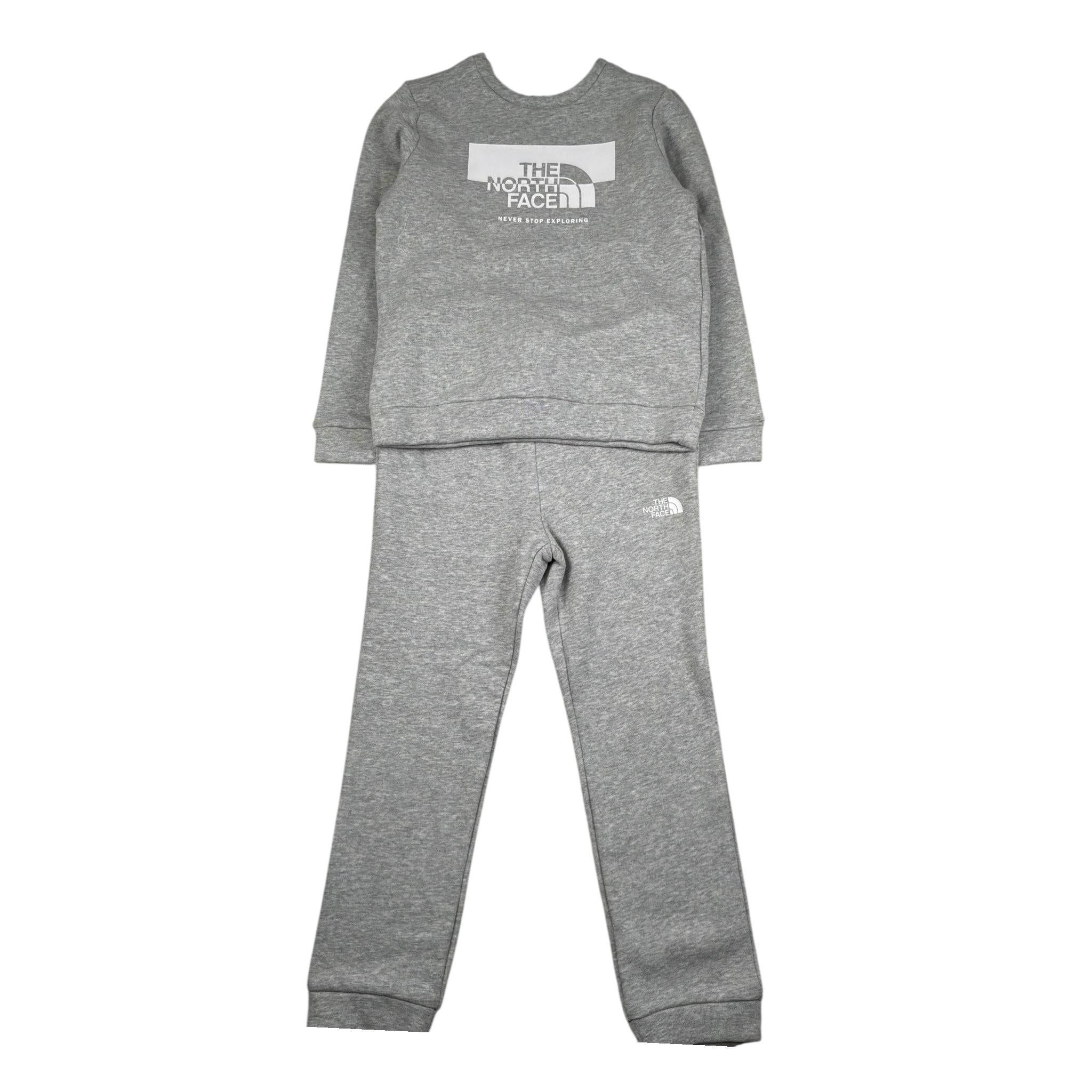 The North Face Completo 2 Pezzi Felpa-Pantalone Tinta Unita per Bambino NF0A7X5KDYX GRIGIO THE NORTH FACE 