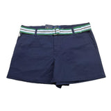 Ralph Lauren Short Tinta Unita con Cinturino per Bambina 313834890013 BLU RALPH LAUREN 