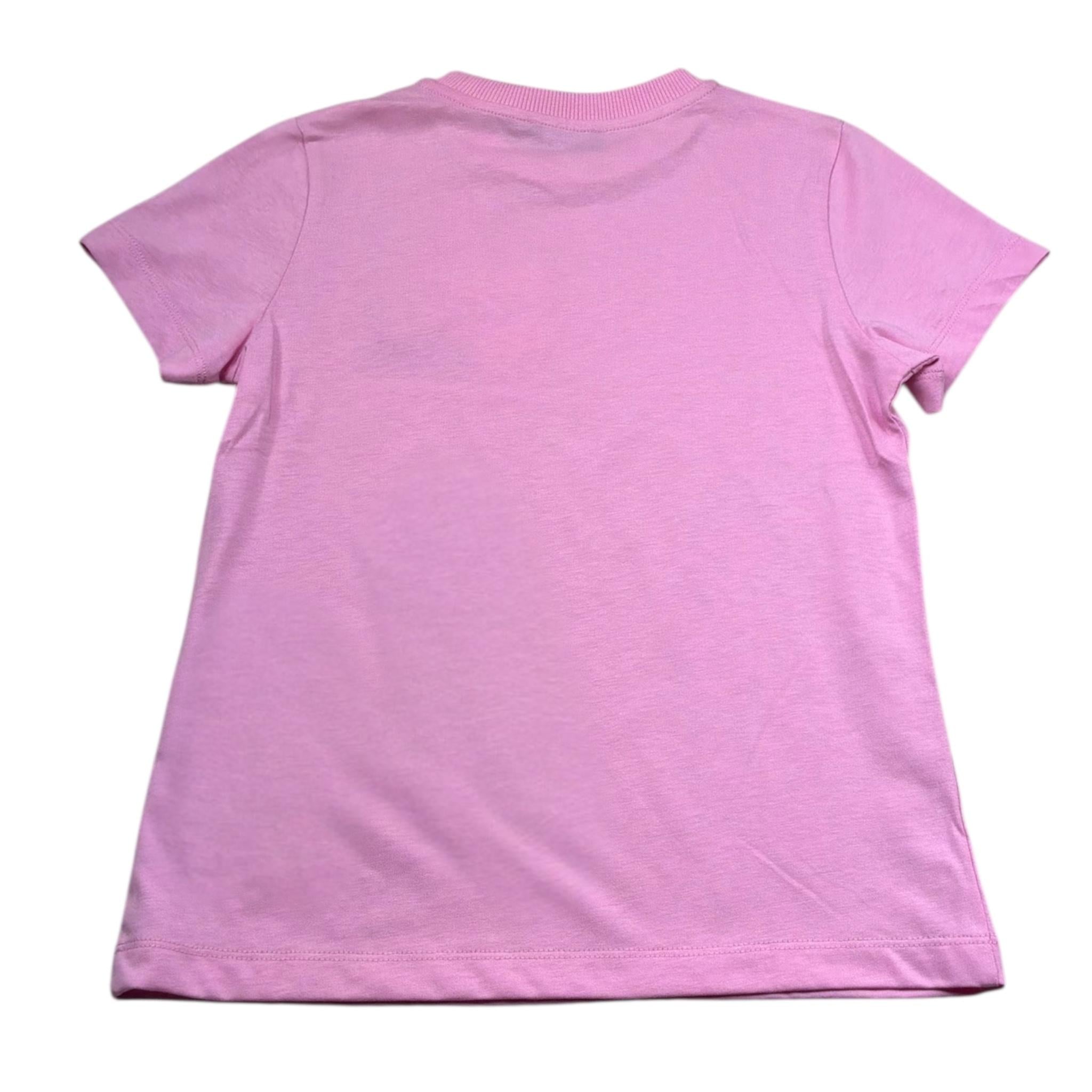 Moschino T-Shirt Girocollo Tinta Unita con Stampa per Bambina HAM03P ROSA MOSCHINO 