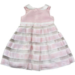 Le Bebe Abito Giromanica Tinta Unitacon Ricami Logo per Bambina LBG0758 ROSA LE BEBE 