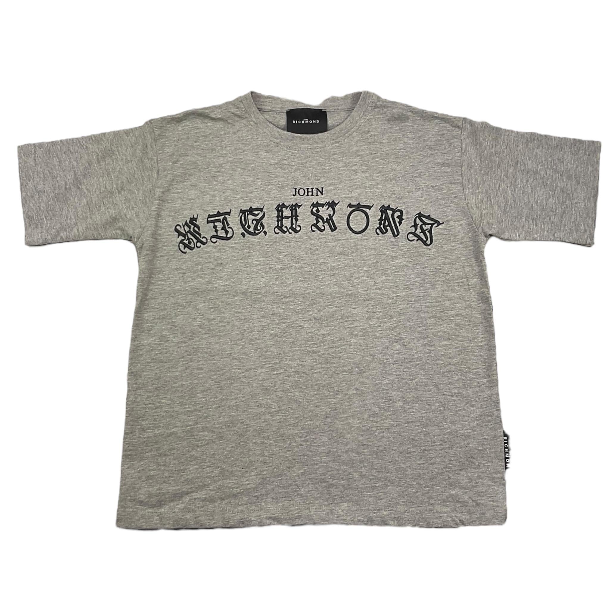JOHN RICHMOND t-shirt girocollo tinta unita cn stampa in contrasto Grigio per Bambino RGA25038TS GRIGIO JOHN RICHMOND 