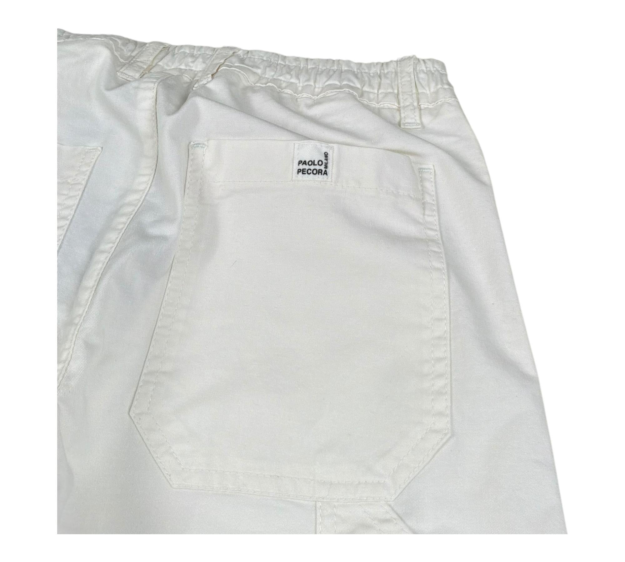 Paolo Pecora Pantalone Tinta Unita con Elastico In Vita per Bambino PP4385 PANNA PAOLO PECORA 