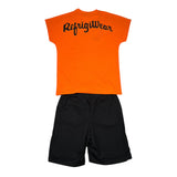 Refrigiwear Completo 2 Pezzi T-Shirt-Bermuda per Bambino R1101W25 NERO/ARANCIONE REFRIGIWEAR 
