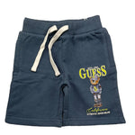 Guess Bermuda Tinta Unita In Tuta per Neonato N5RD03KAD74 PETROLIO GUESS 