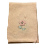 ZUCCHERO E FILATI sciarpa tinta unita con ricamo fiore Rosa per Bambina MIS ROSA ZUCCHERO E FILATI 