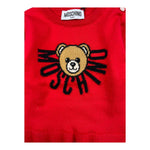 MOSCHINO abito in maglia tinta unita con logo Rosso per Neonata MDV0CT ROSSO MOSCHINO 