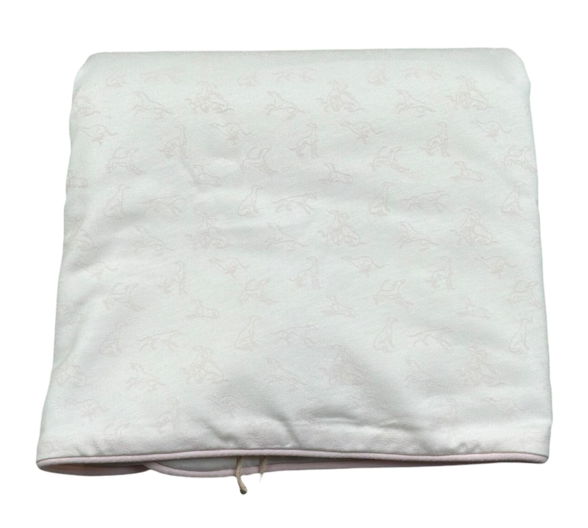 Trussardi Coperta Tinta Unita con Stampe per Neonata TLP26004CEA BIANCO/ROSA TRUSSARDI 