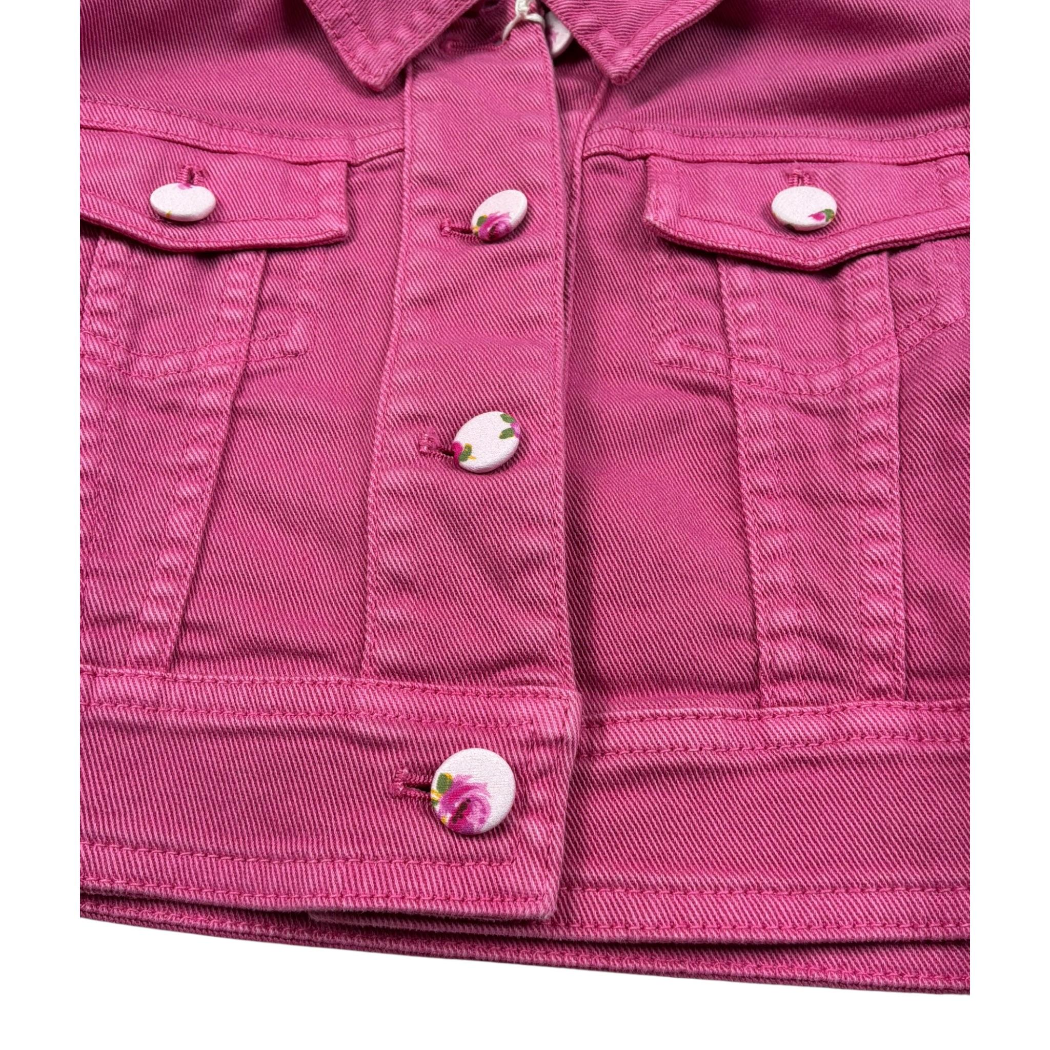 Simonetta Giubbino Tinta Unita Modello Crop per Neonata SU2A17N ROSA SIMONETTA 