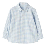 IL GUFO camicia tinta unita con fantasia a quadri Azzurro per Neonato A24CL116C3143 AZZURRO IL GUFO 
