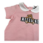 Moschino Pagliaccetto Mezza Manica Tinta Unita con Colletto per Neonata MNY03YA ROSA MOSCHINO 