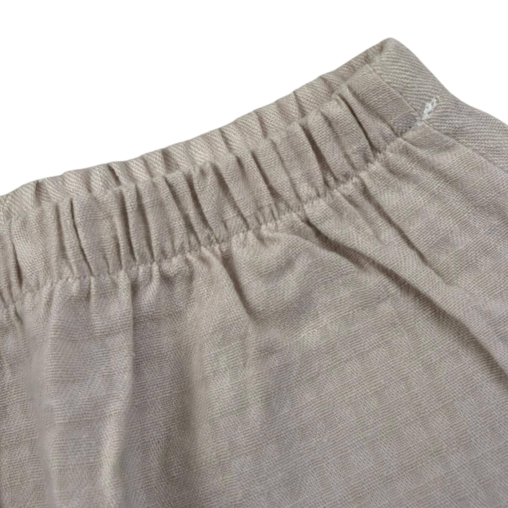 Petit Indi Bermuda Tinta Unita con Elastico In Vita per Neonato BERBEG BEIGE PETIT INDI 