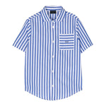 Fay Camicia Mezza Manica con Fantasia A Righe per Bambino FS5P10 BIANCO FAY 