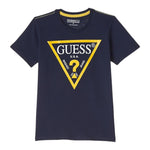 Guess T-Shirt Tinta Unita con Stampa per Neonato N73I55K8HM0N BLU GUESS 
